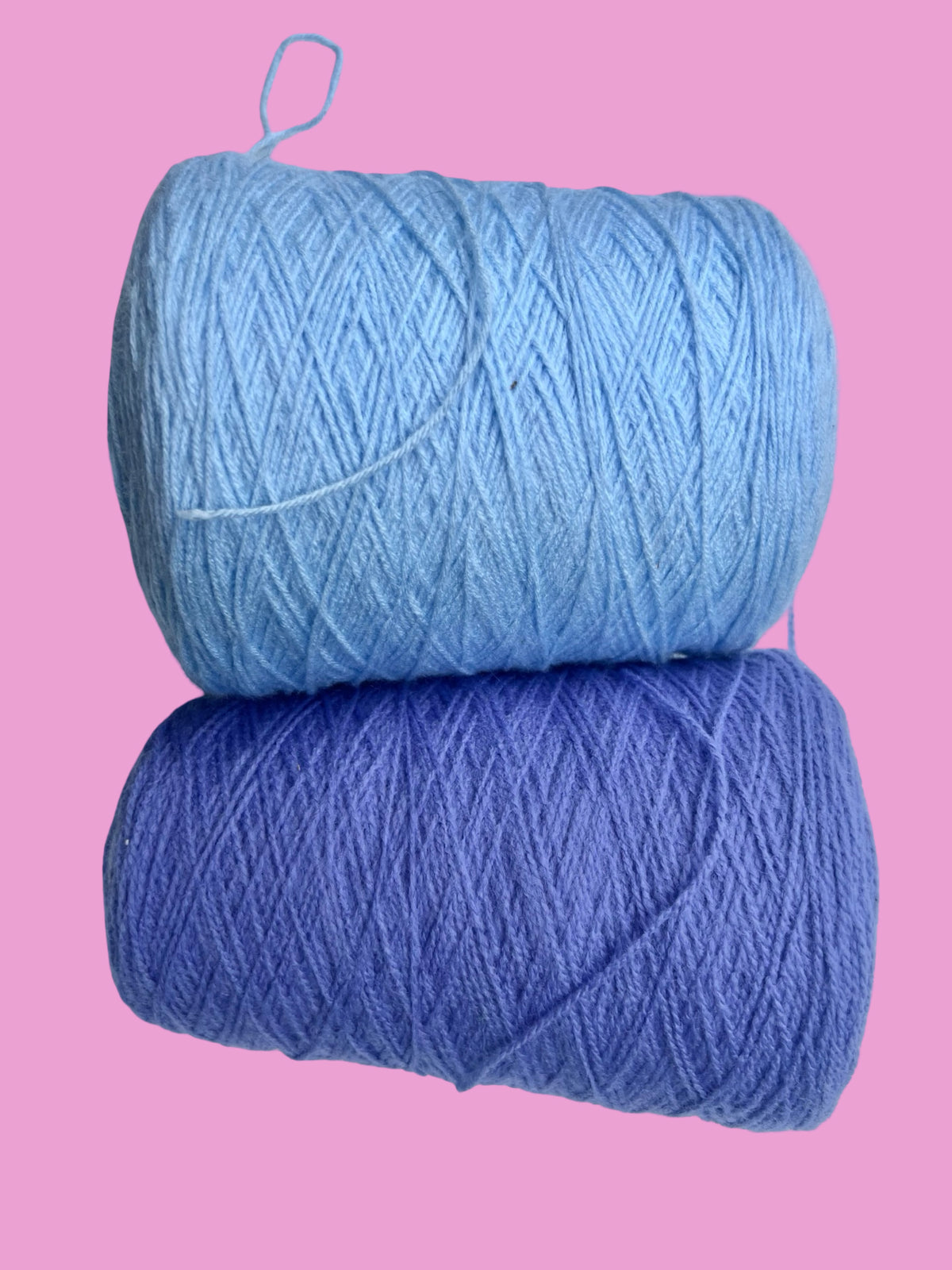 Lilac and Pale Blue 4 ply acrylic yarn bundle - 690g combined