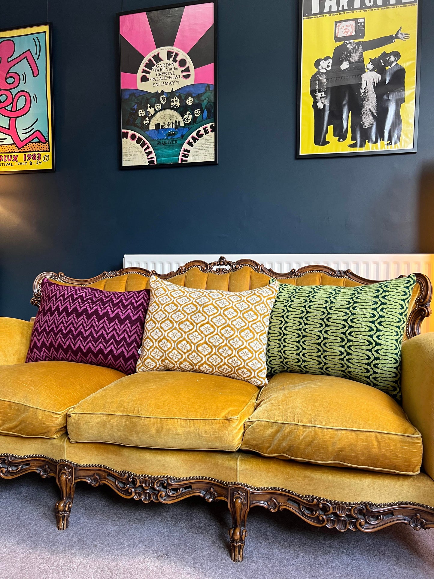 Rectangular Cushion - Ziggy - Burgundy and Mauve