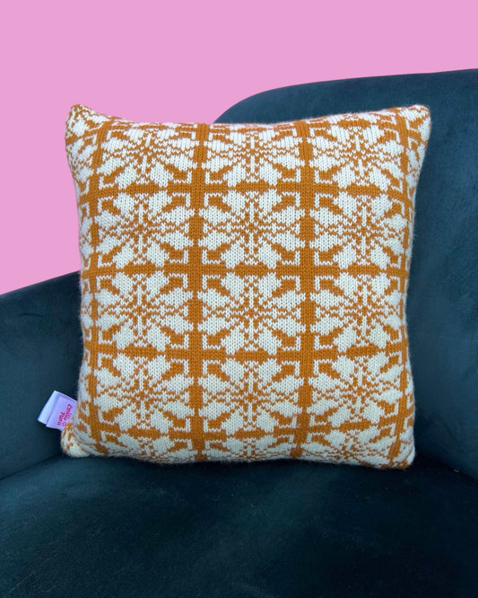 Medium Cushion - Seville - Ocher and Pale Yellow