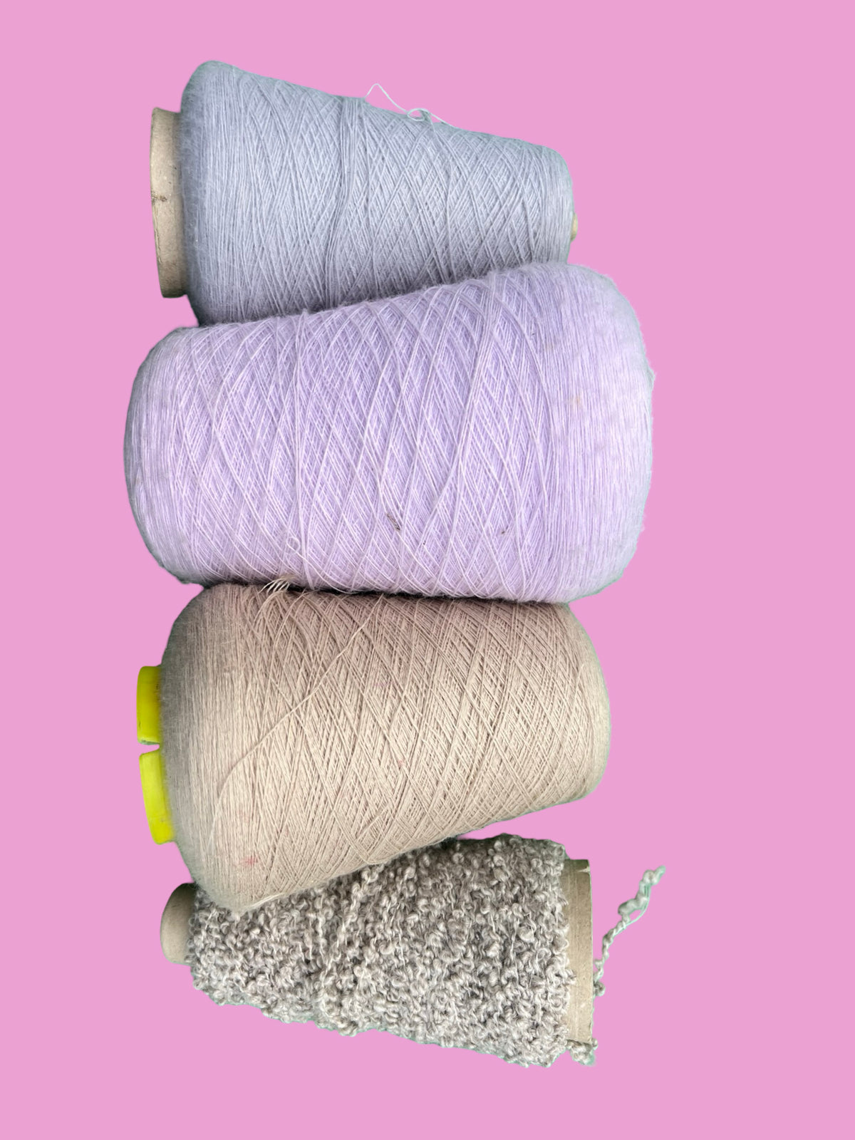 Assorted yarn bundle - Beige and Lilac
