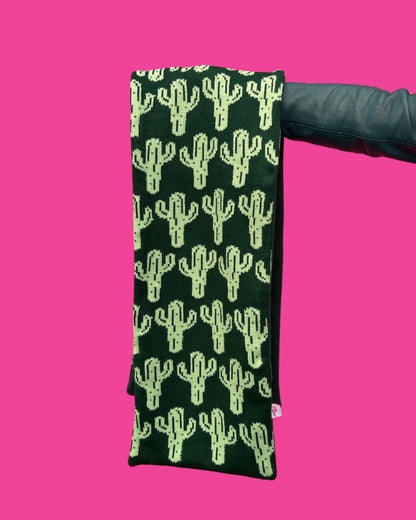 Scarf - Cactus - Forest Green and Pale Green