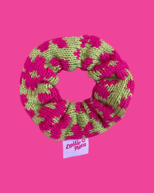 Scrunchie - Blossom, Lime and Hot Pink - READY TO SHIP