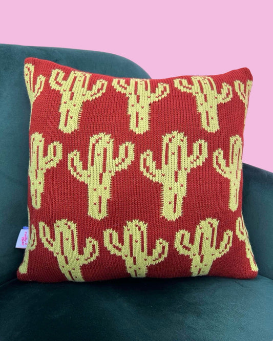 Medium Cushion - Cactus - Chestnut and Lime