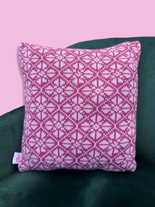 Medium Cushion - Cascais - Mauve and Pale Lilac