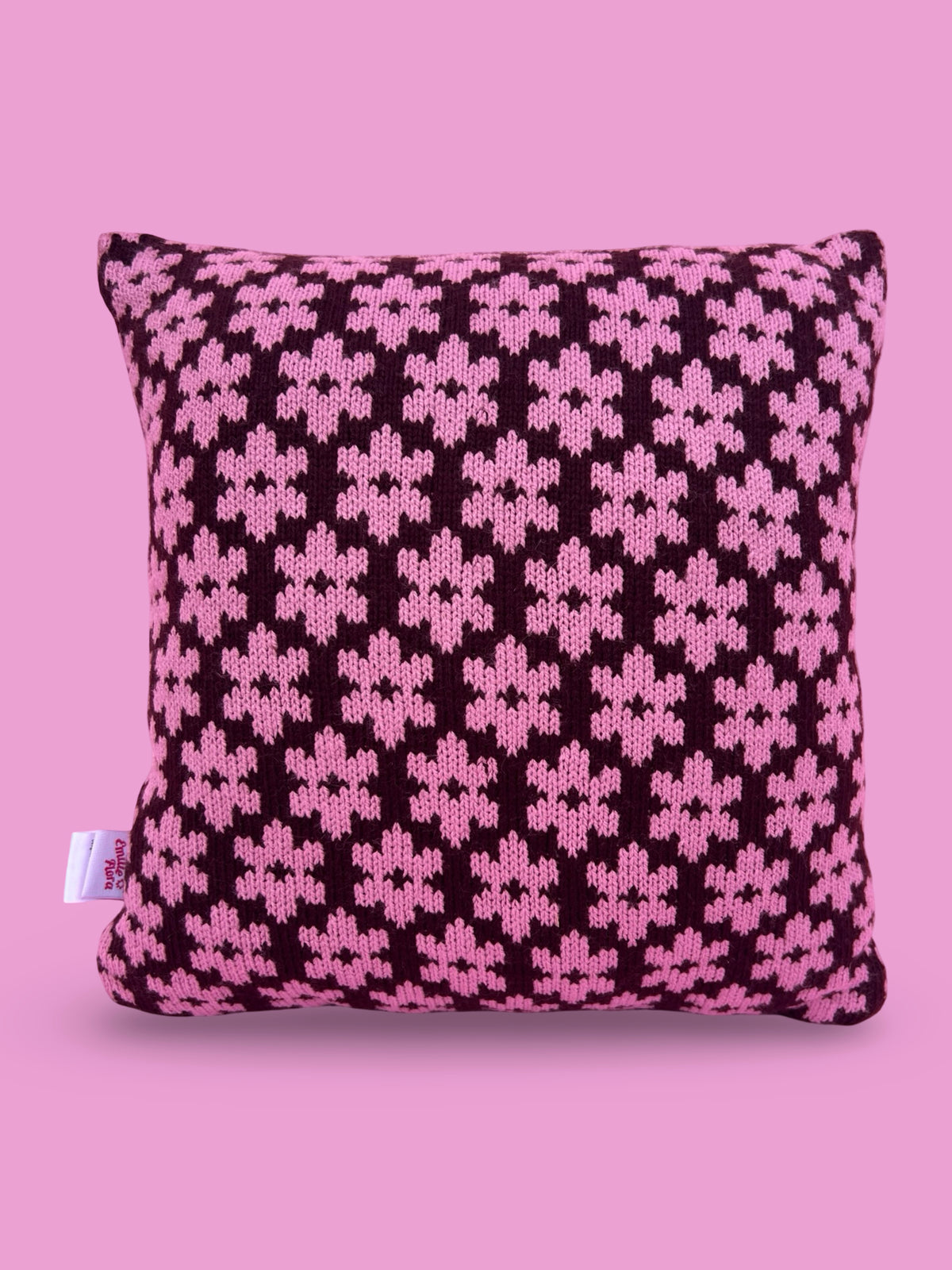 Cushion - Blossom - Burgundy and Dusty Pink