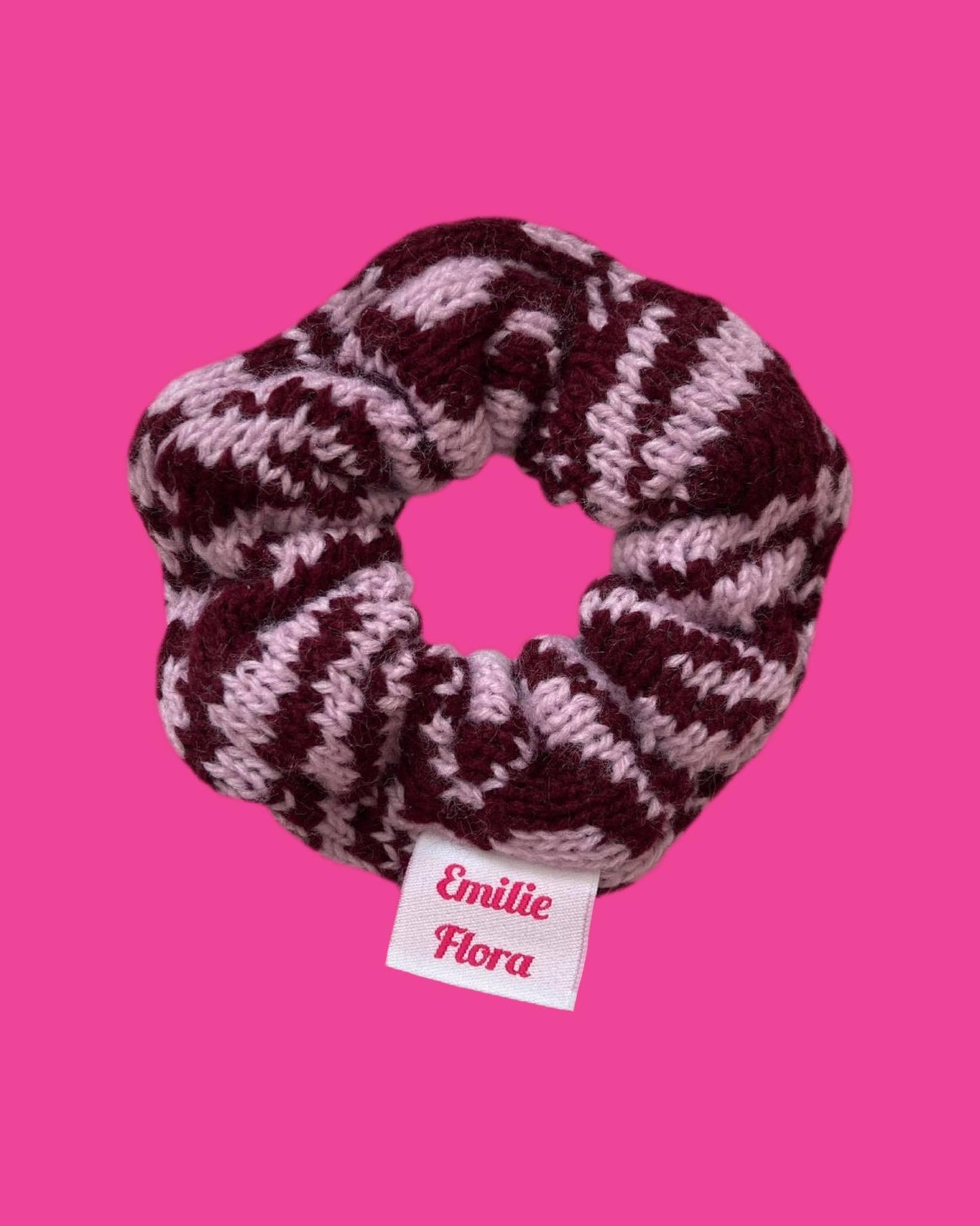 Scrunchie - Marbled, Burgundy and Pale Lilac - READY TO SHIP