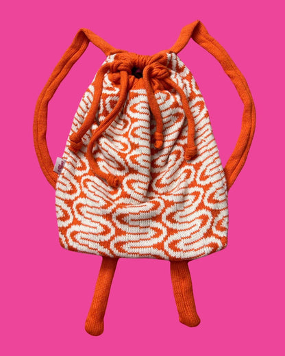 Backpack - Twister Orange and Cream - READY TO SHIP
