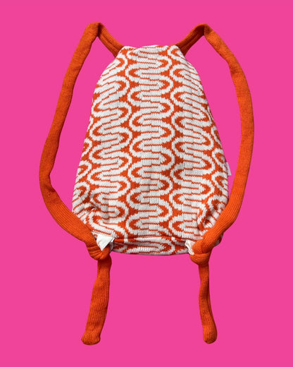 Backpack - Twister Orange and Cream - READY TO SHIP