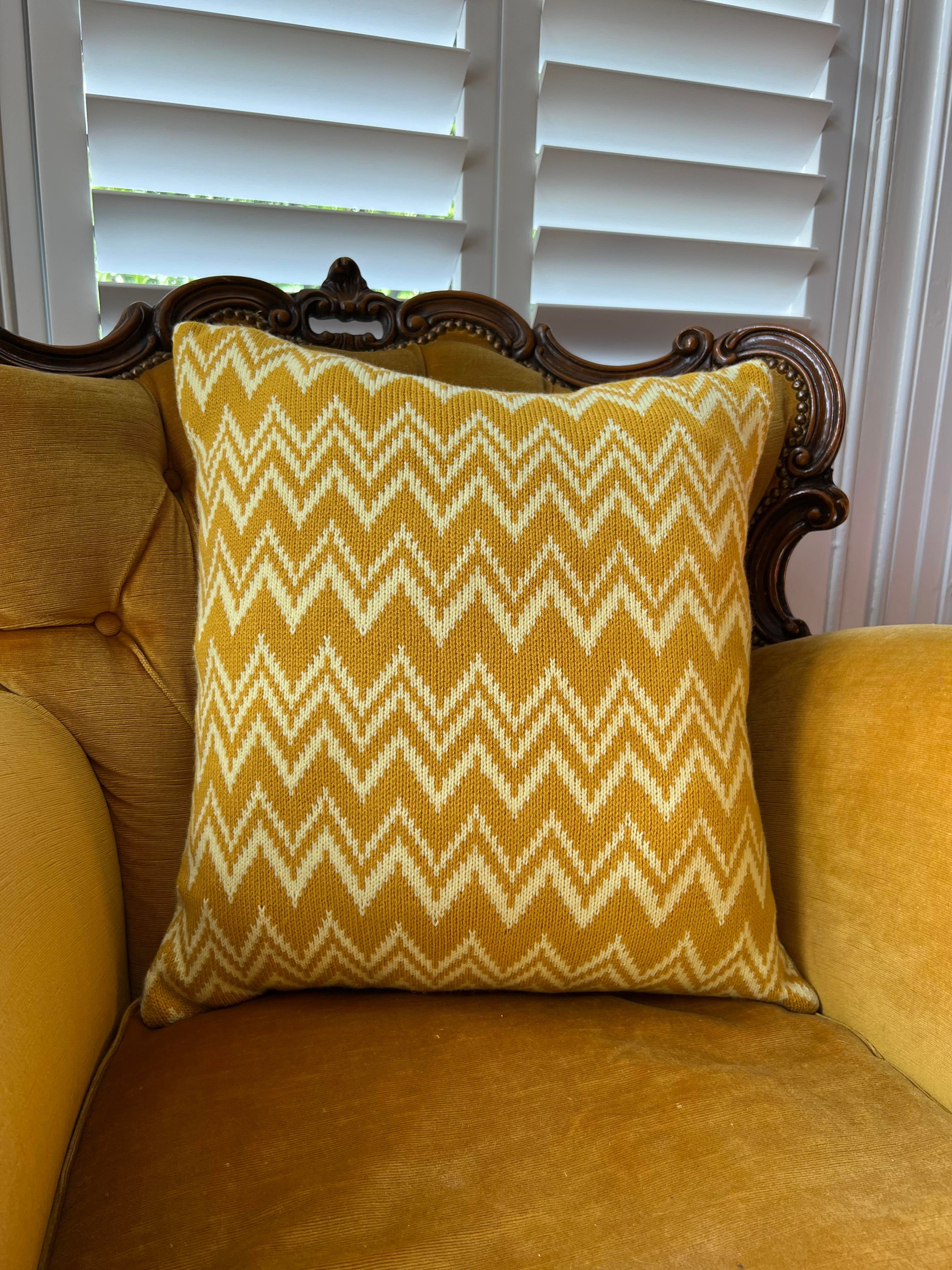 Large hot sale yellow cushions