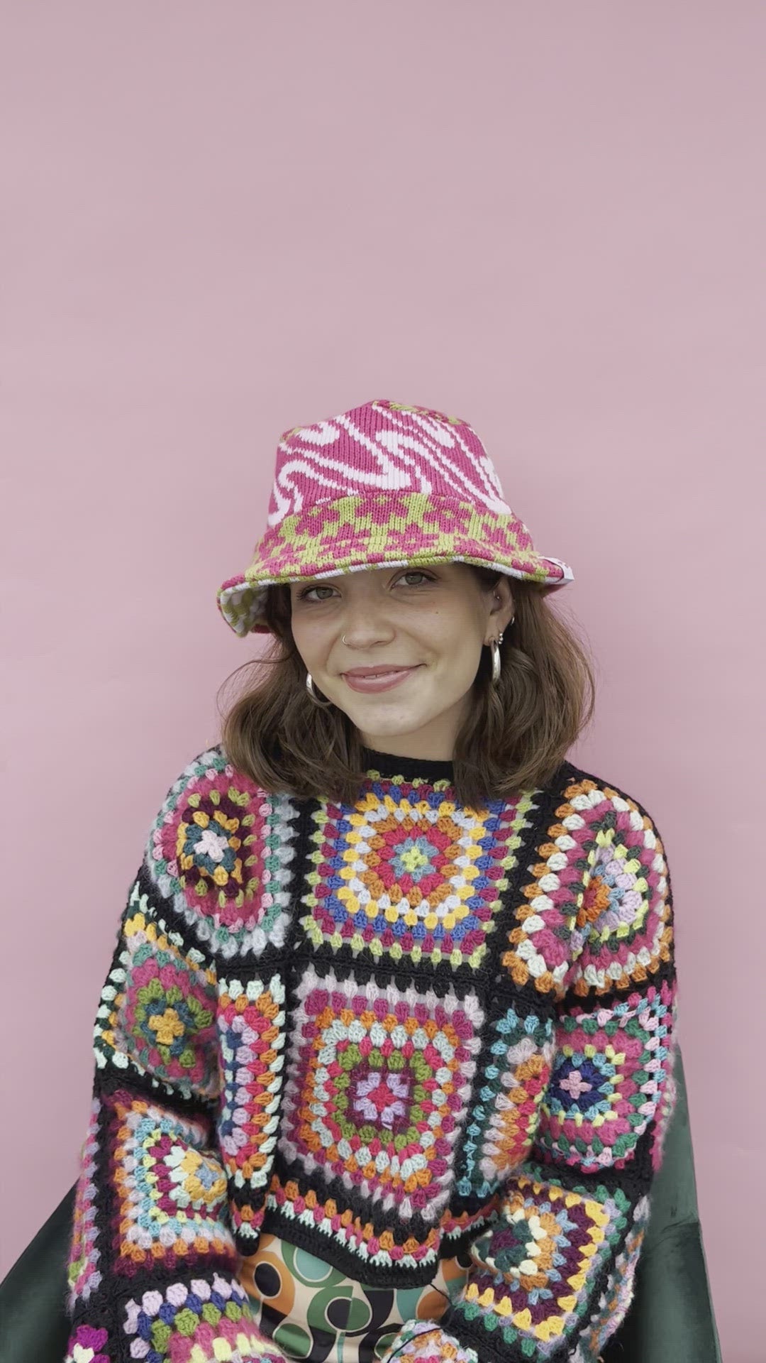 Patchwork bucket hot sale hat