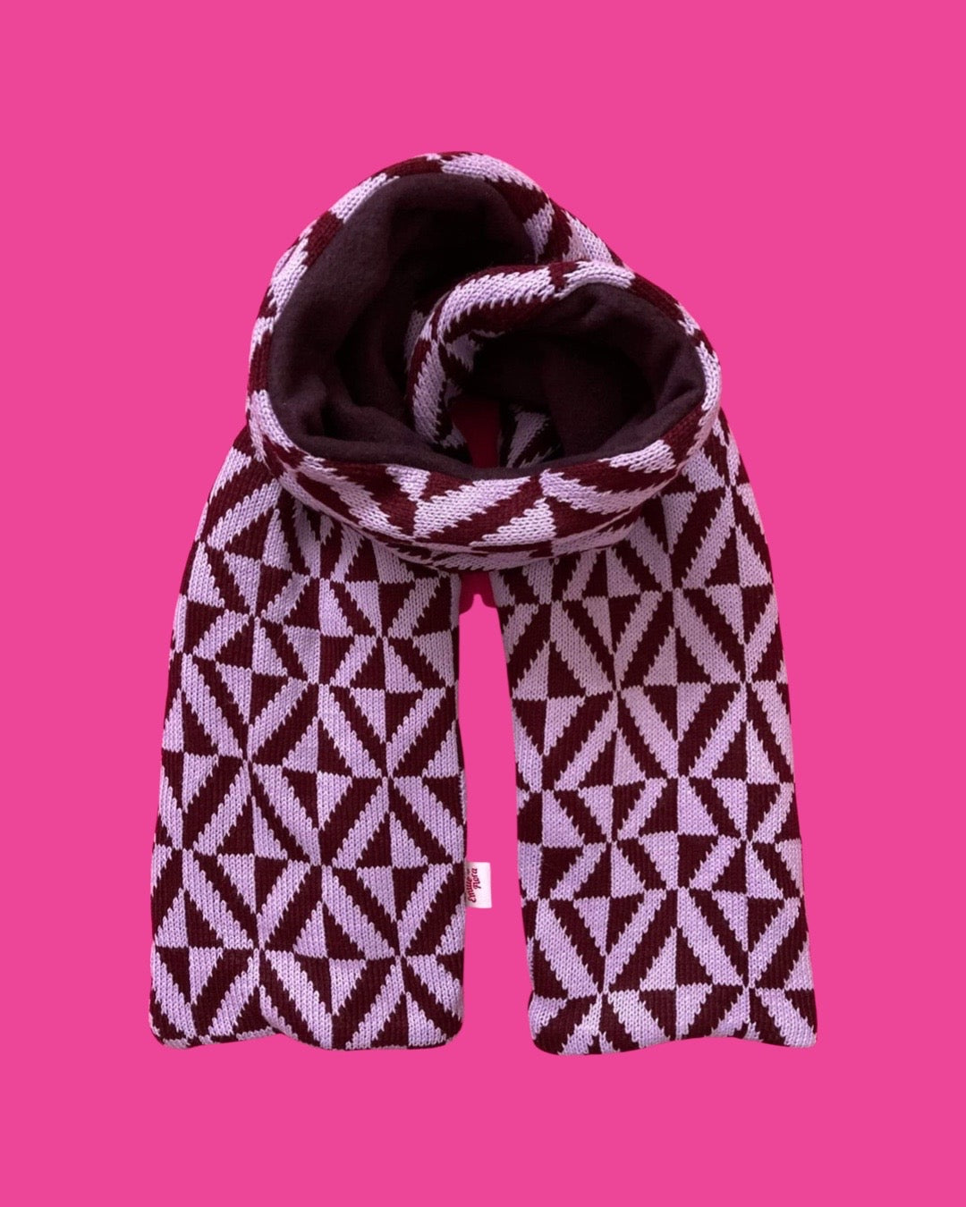 Scarf - Illusion - Burgundy and Lilac