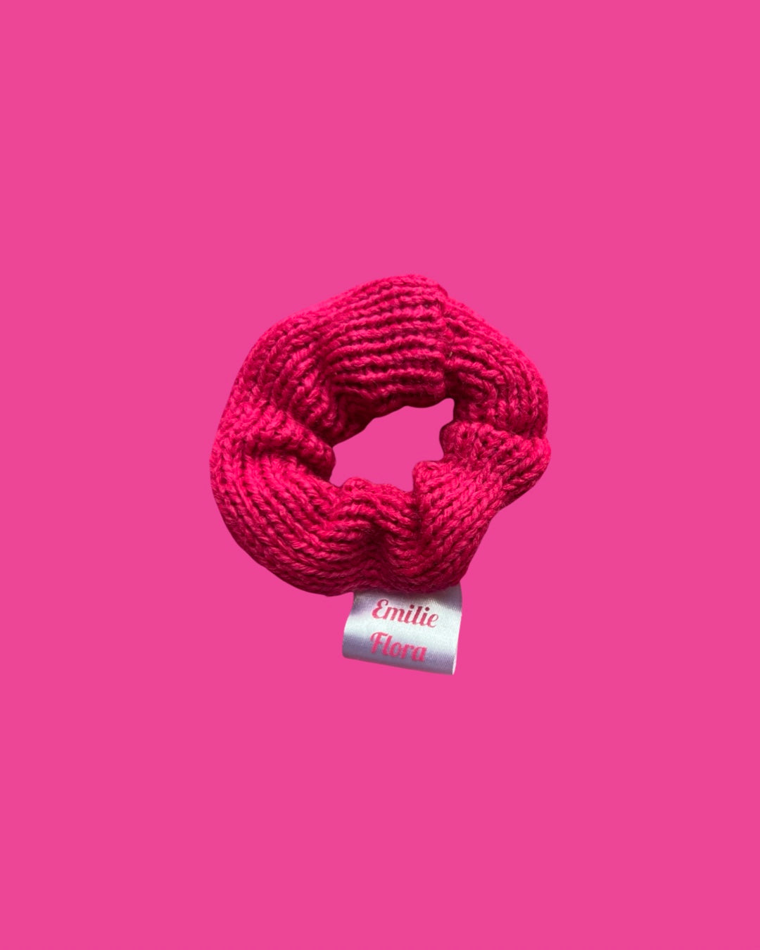 Mini Scrunchie - Plain, Hot Pink - READY TO SHIP