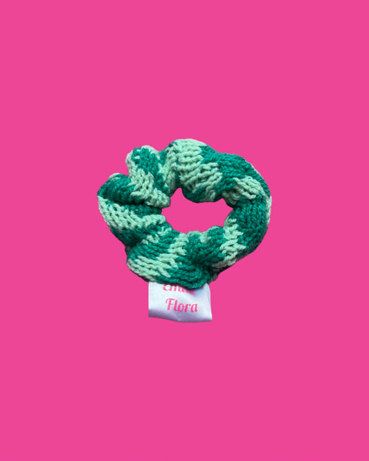 Mini Scrunchie - Swirly, Teal and Mint - READY TO SHIP