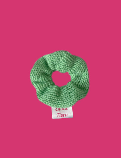 Mini Knitted Scrunchie - Plain - Mint